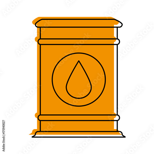 Oil barrel of industry and fuel theme Isolated design Vector illustration
