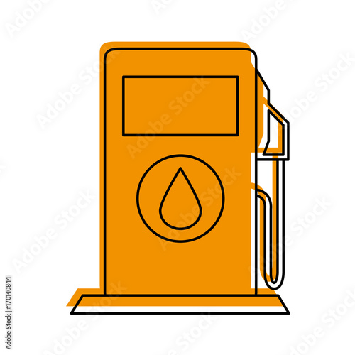 Gas station of industry and fuel theme Isolated design Vector illustration