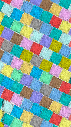  geometric color block pattern background with rough paper graphic texture