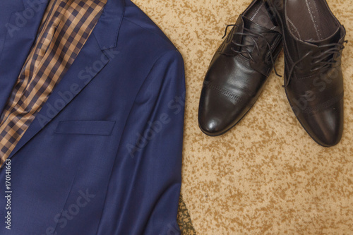 Flat lay a set of classic men's clothing © dude_lea