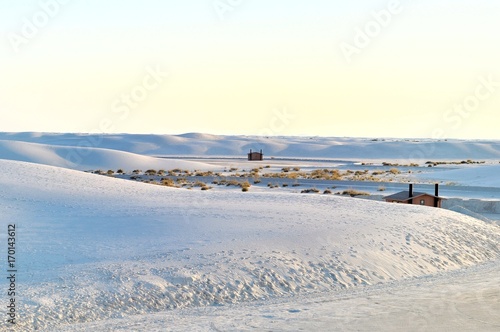 Fototapeta Naklejka Na Ścianę i Meble -  White dunes in White Sands National Monument in USA