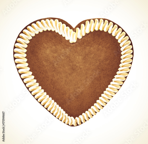 Gelbes Lebkuchenherz