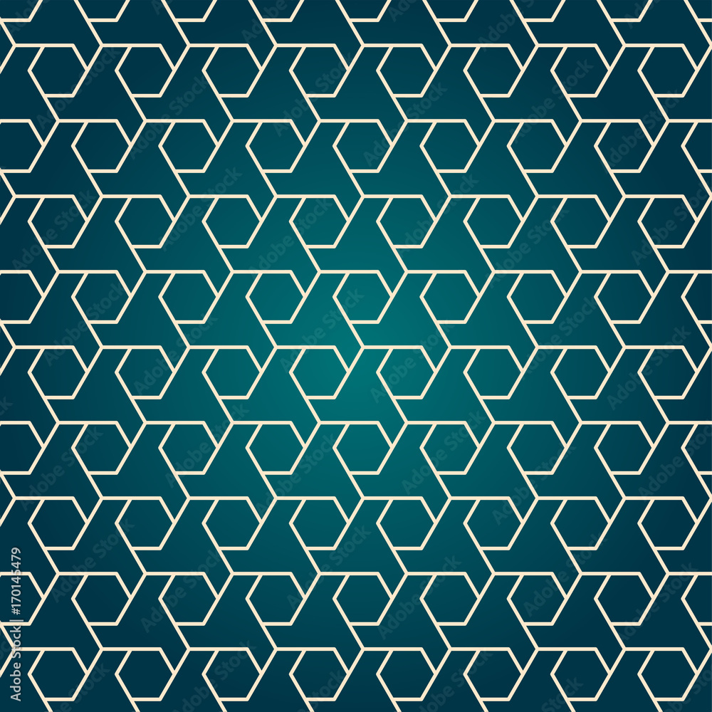 Fototapeta premium Geometrical Arabic islamic pattern background