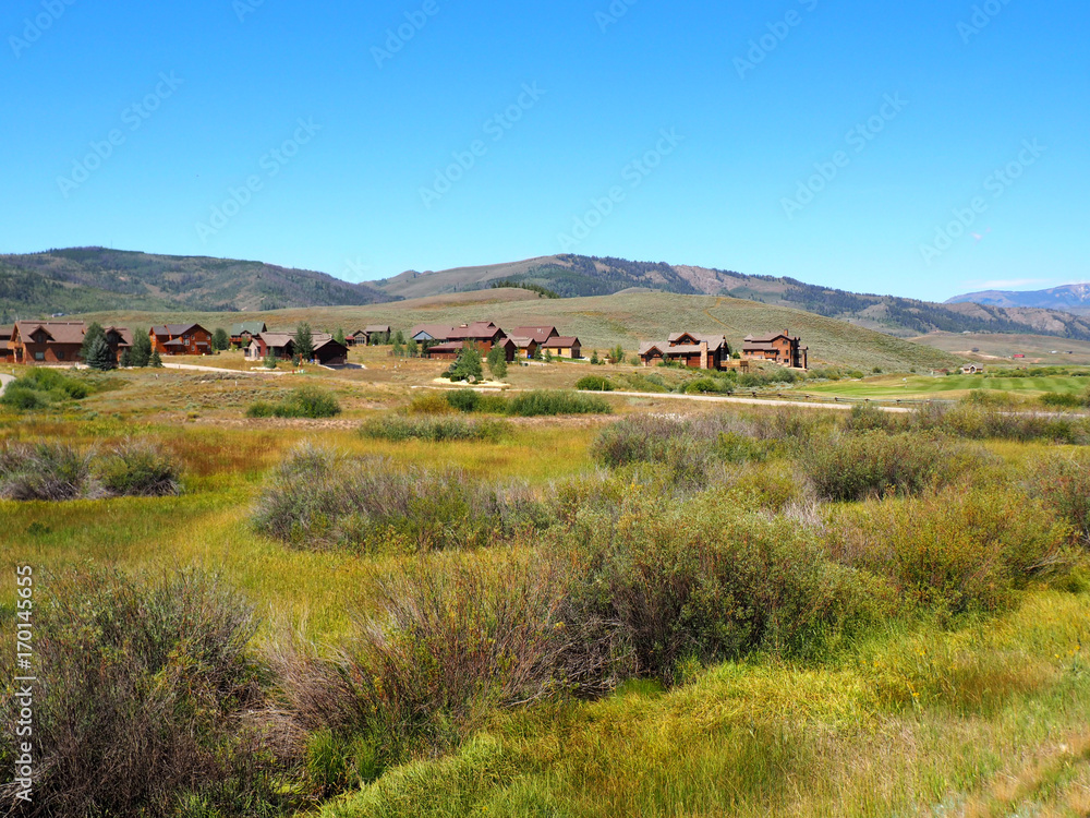 housing development on the prairie in Colorado housing development on the prairie in Colorado