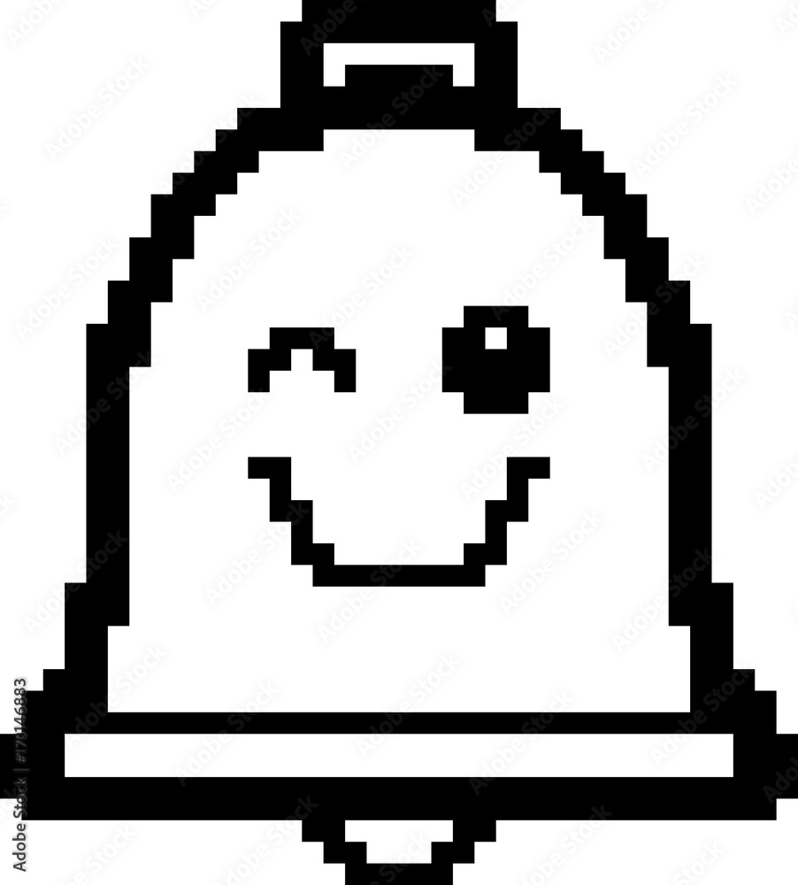 Winking 8-Bit Cartoon Bell Winking 8-Bit Cartoon Bell