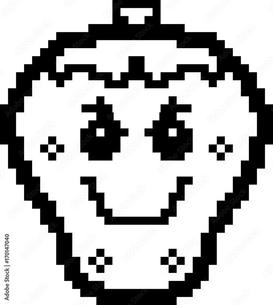 Evil 8-Bit Cartoon Strawberry Evil 8-Bit Cartoon Strawberry