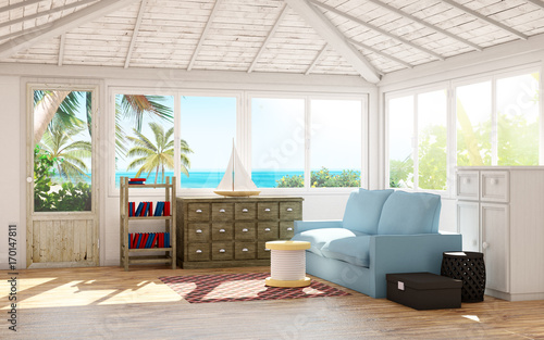 beach house interior