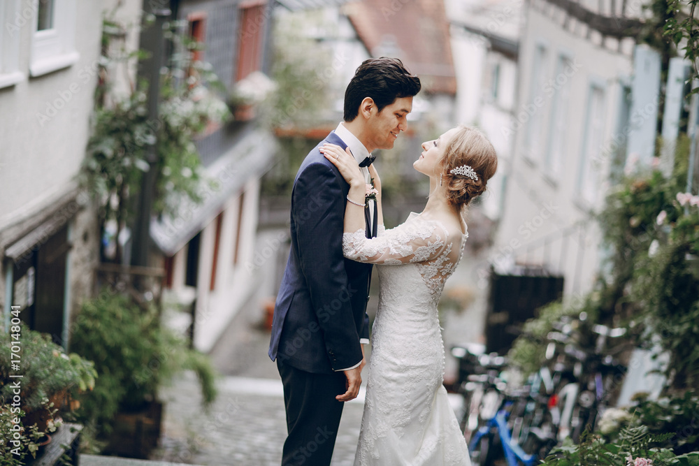 Naklejka premium bride and groom