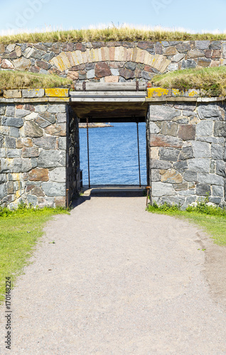 Entrance to Suomenlinna fortress in Helsinki, Finland