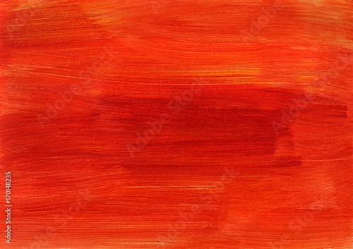 Abstract Red Orange Brush Background Painting