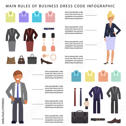 Business dress code infographic
