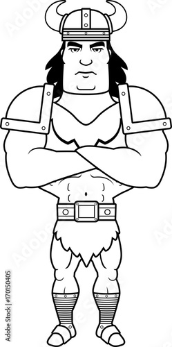 Cartoon Barbarian Arms Crossed