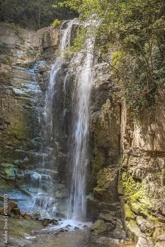 waterfall in botanical garden of Tbilisi