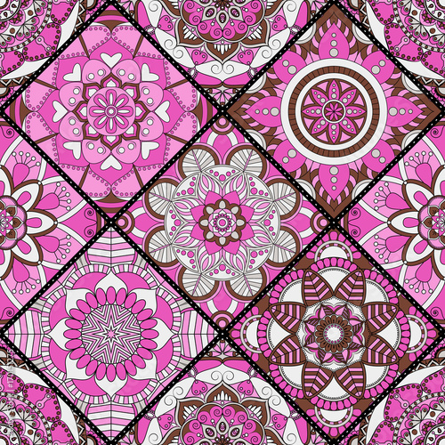 Seamless pattern. Vintage decorative elements. Hand drawn background. Islam, Arabic, Indian, ottoman motifs. Perfect for printing on fabric or paper.