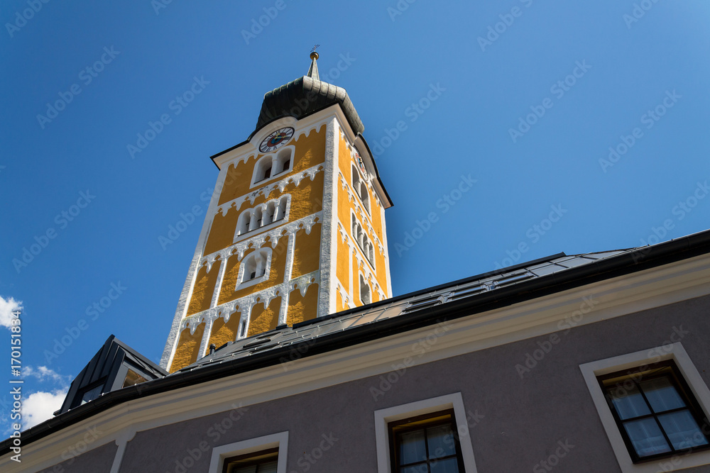 Roman Catholic Church in Schladming city center, Austria