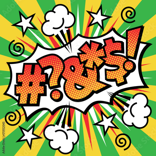Pop Art Curse Word Text Design