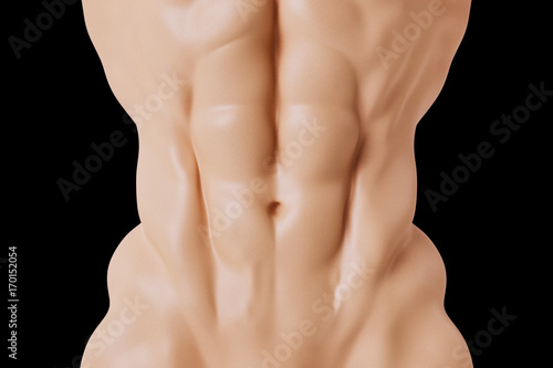 Obraz na plátně Massive six pack close-up