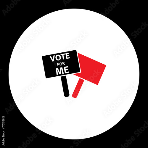 vote me election board simple silhouette icon eps10