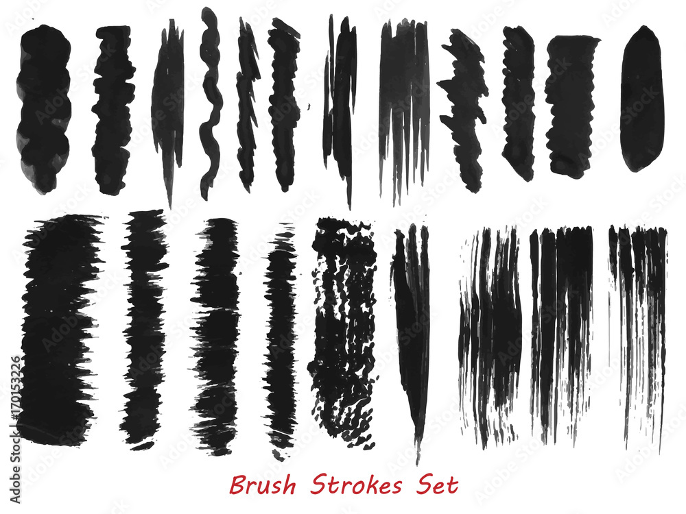 Grungy brush strokes set over white background. Hand drawn grunge. Elements for your work and design. Eps10 Grungy brush strokes set over white background. Hand drawn grunge. Elements for your work and design. Eps10