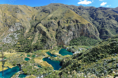 Clear waters of Cañete river near Vilca village, Peru