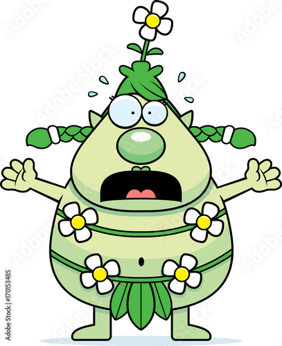 Scared Cartoon Forest Sprite