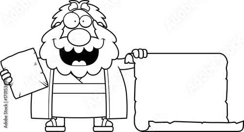 Cartoon Moses Scroll