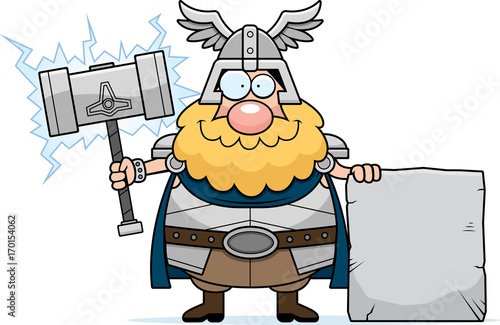 Cartoon Thor Sign