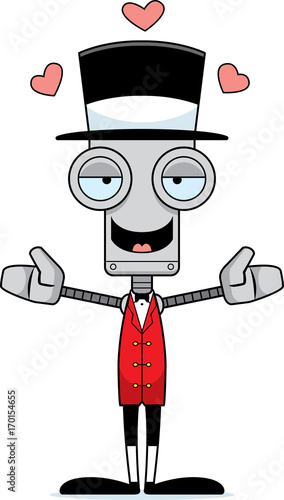 Cartoon Ringmaster Robot Hug