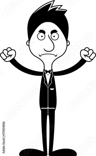 Cartoon Angry Groom Man