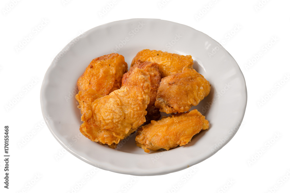 Fried chicken wings on isolate Fried chicken wings on isolate