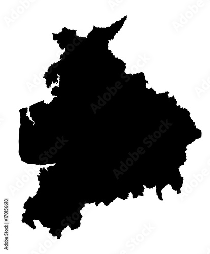 Lancashire vector silhouette map county in north west England. 
England country Lancashire. photo