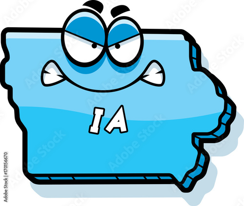 Cartoon Angry Iowa