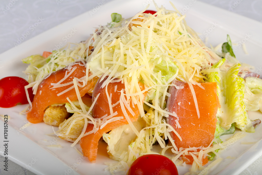 Caesar salmon salad Caesar salmon salad