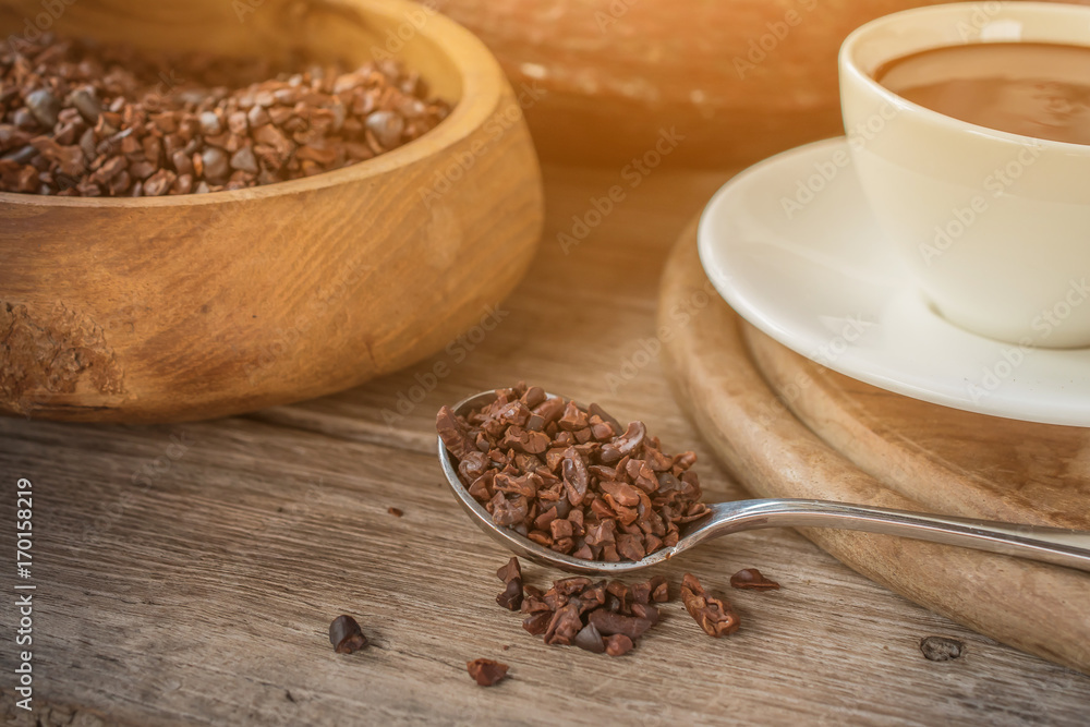 Cup of hot chocolate with cocoa powder, Cup of hot chocolate with cocoa powder,