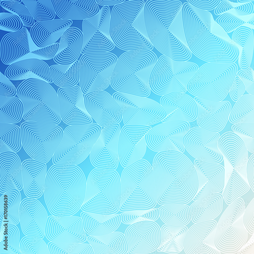 Fototapeta premium Vector illustration of abstract line pattern. White circles filled with lines. Repetitive pattern.