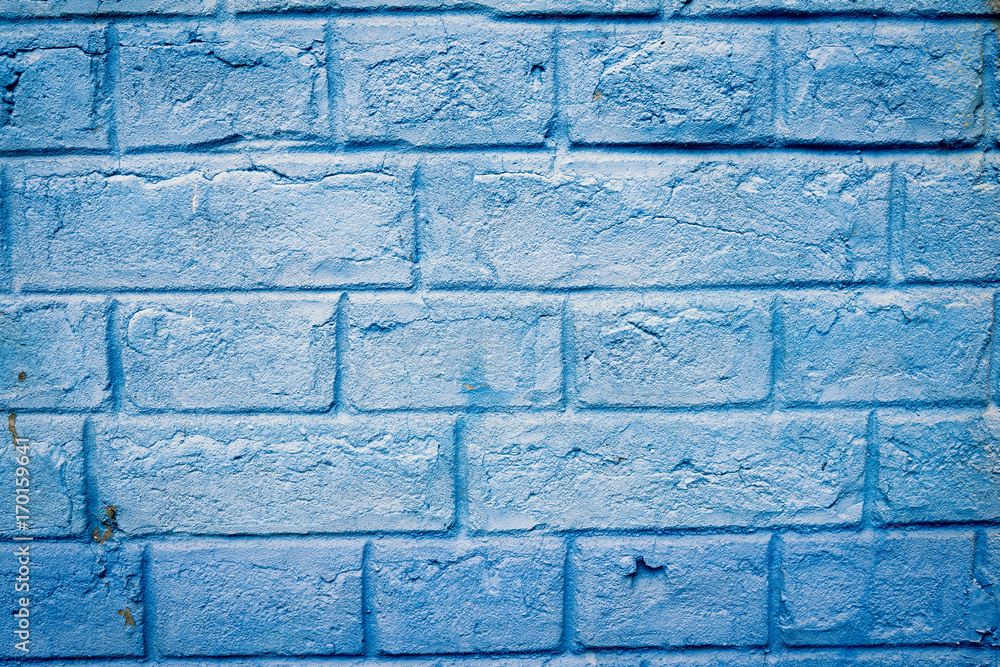 Obraz premium Blue brick wall background