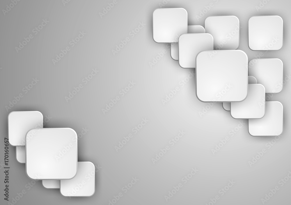 Abstract geometric shape from gray cubes Abstract geometric shape from gray cubes