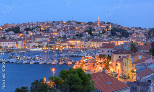 Obraz na plátně Evening view of Mali Losinj, Croatia
