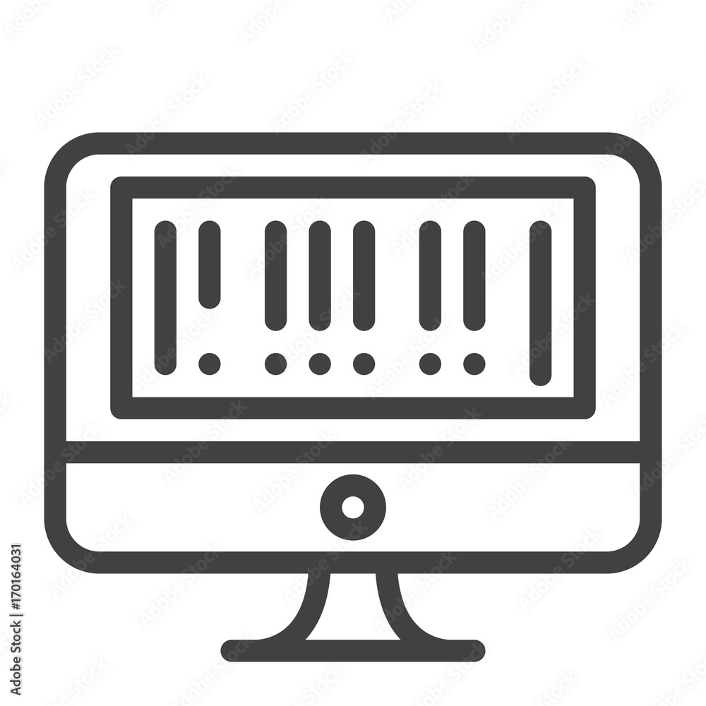 Barcode line icon, outline vector sign, linear style pictogram isolated on white. Symbol, logo illustration. Editable stroke. Pixel perfect graphics Barcode line icon, outline vector sign, linear style pictogram isolated on white. Symbol, logo illustration. Editable stroke. Pixel perfect graphics