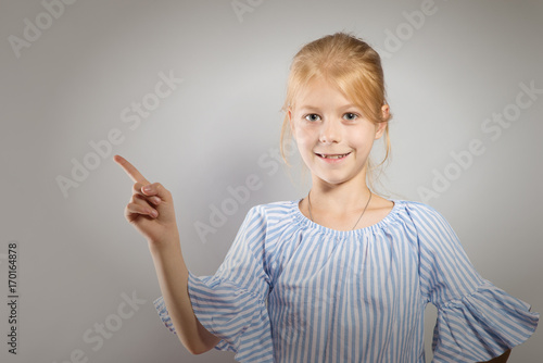 Emotional portrait of a child girl