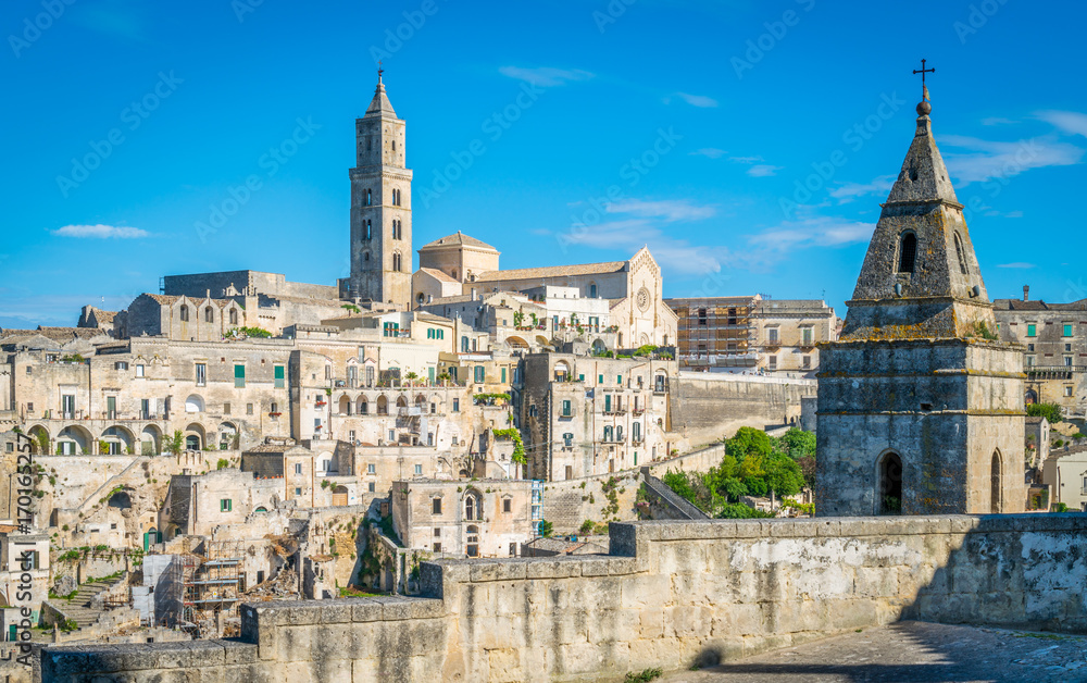 Panoramic view in Matera, Basilicata, southern Italy.