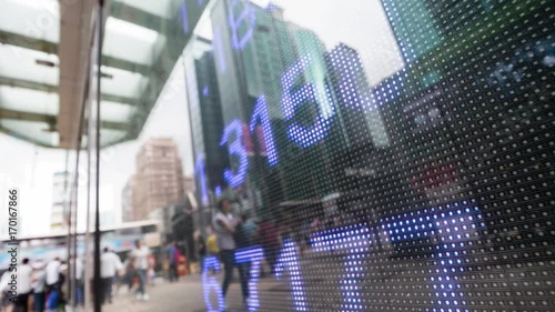 Trading Board With Street Reflections