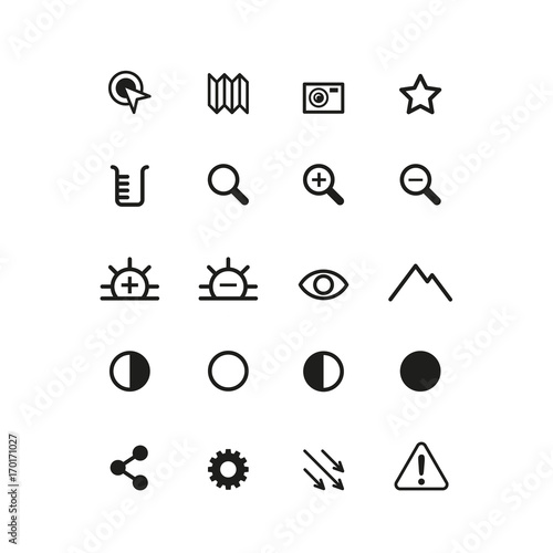 vector icons for user interface design
