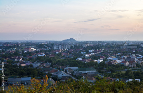 Ukraine cityscape below