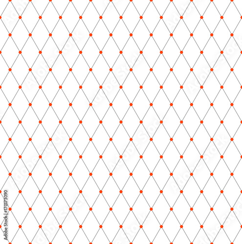 Seamless diamonds lattice pattern. Geometric mesh texture.