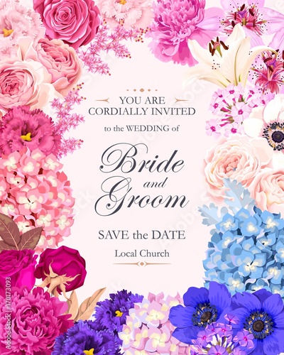 Vintage wedding invitation