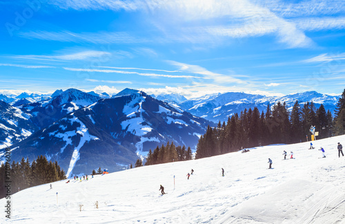 On the slopes of the ski resort Brixen im Thalef. Tyrol, Austria © Nikolai Korzhov
