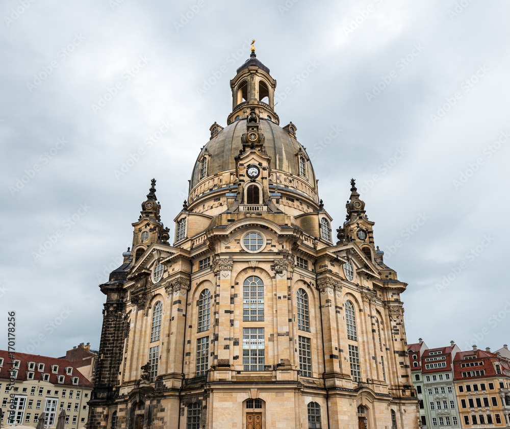 Frauenkirche in Dresden from the Neumarkt square