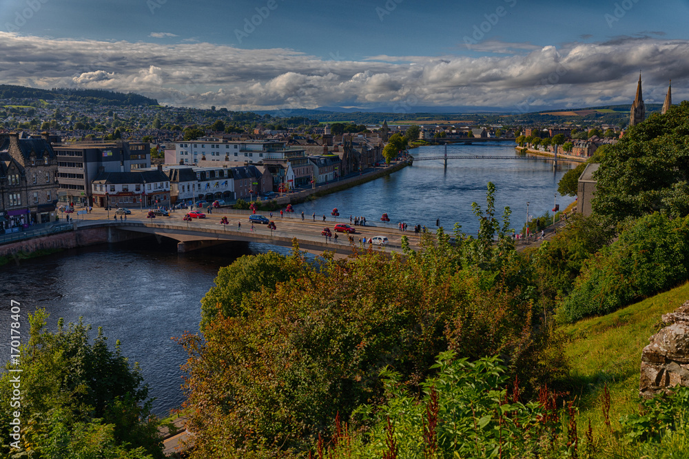 Inverness view from castle