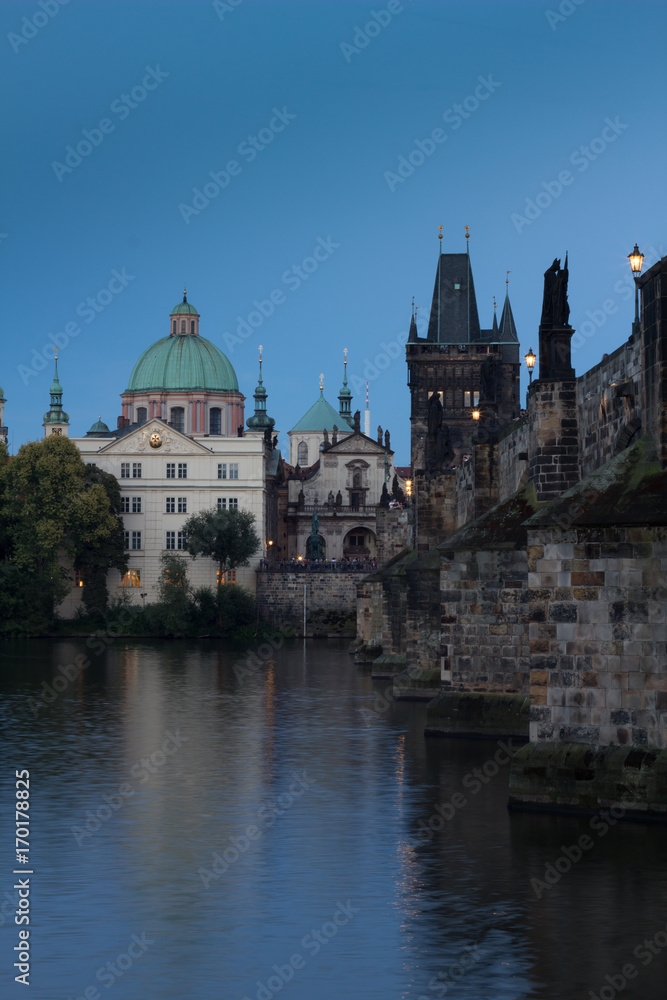 The Church of Francis of Assisi along with the Charles Bridge